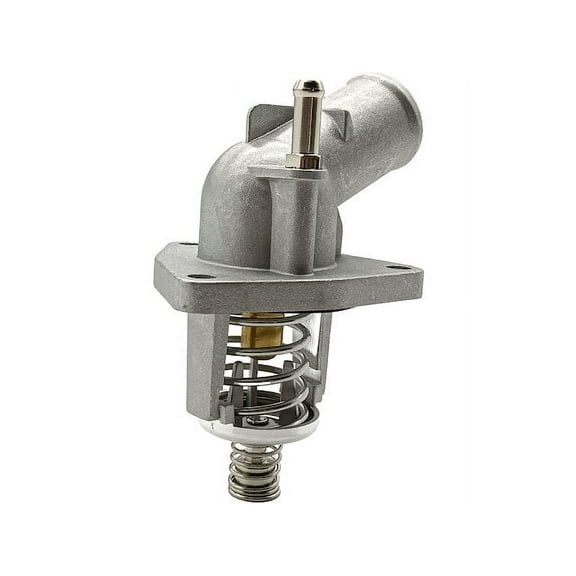 Thermostat with Housing and Water Outlet - Aluminum - Compatible with 2014 - 2018 GMC Sierra 1500 2015 2016 2017