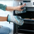 thumbnail image 2 of Blue Gold Marble Pattern Kitchen Oven Mitt and Pot Holder Sets 4 Pcs for Baking, Cooking and Grilling, Heat Resistant Up To 392 °F, 2 of 7