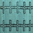 thumbnail image 1 of Ahgly Company Indoor Square Abstract Light Blue Modern Area Rugs, 5' Square, 1 of 4