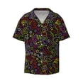 thumbnail image 4 of Salouo Casino Icons Pattern Cuban Collar Shirts for Men Button-Down Shirt Men's Short Sleeve Shirts Hawaiian Shirts Casual Shirts -Medium, 4 of 6