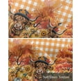 thumbnail image 6 of Orange Fall Pumpkins Kitchen Valances for Windows Farmhouse Linen Window Valance Curtain for Living Room Window Treatment Thanksgiving Cow Autumn Trees Plaid Valance Rod Pocket Topper, 42 x 18 Inch, 6 of 6