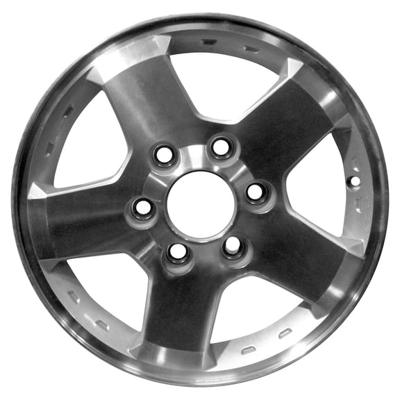 Pre-Owned Original Equipment Machined and Painted Silver Aluminum Wheel 16 x 6.5 19180817 fits 2009-2012 Chevrolet Colorado (Good)