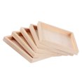 thumbnail image 4 of OUNONA 5Pcs Puzzle Sorting Wooden Trays Beige Square Blocks Storage and Serving Organizer, 4 of 8