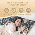 thumbnail image 4 of Lsque Vintage Floral Body Pillow Case Cover,Ultra-Soft Microfiber Bed Pillow Cases 20x54 inches,Elegant Bedding,Breathable Durable Pillow Cover with Envelope Closure, 4 of 8