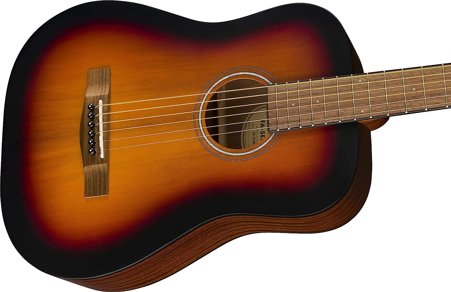 Fender Model FA-15 Sunburst 3/4 Size Steel Stringed Acoustic Guitar w/ Gig Bag