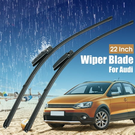 Pair 22 Inch Left & Right Windscreen Wiper Blades for Audi A4/S4 04-08 A6 V6 Only 02-04 Allroad