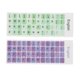 thumbnail image 1 of uds pegatinas para teclado coloridas en inglés, revestimiento impermeable a prueba de polvo, Material de PVC, pegatinas para teclas de ordenador B, 1 of 5