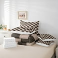 thumbnail image 4 of Erosebridal Plaid Checkered Bedding Sets Twin Size, Farmhouse Gingham Comforter Sets with Sheets, Vintage Room decor, Reversible 7pcs, 4 of 5