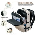 thumbnail image 3 of Tripcomp 3 Piece Carry-on Luggage Sets, Hardside Suitcase with Spinner Wheels,Travel Backpack and a Packing Cube (White), 3 of 8