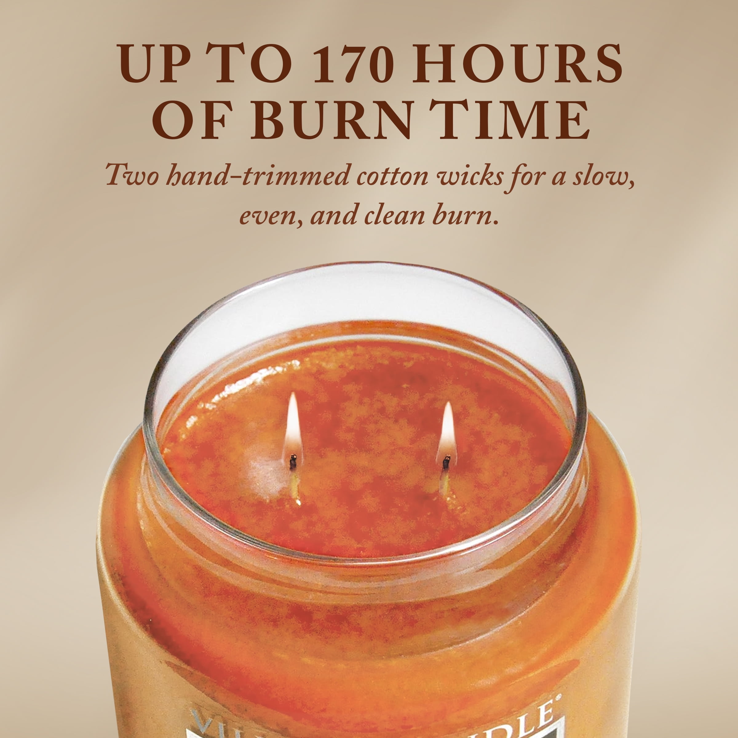 Village Candle Warm Apple Pie Scented Candle, Large 21.25 oz Apothecary Jar