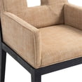 thumbnail image 2 of Bowery Hill Contemporary Cognac Linen Textured Fabric Dining Arm Chair, 2 of 9