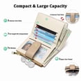thumbnail image 3 of GAEKEAO Small Wallet for Women Slim Bifold Leather Credit Card Holder Purse Zipper Pocket Coin Wallets with ID Window, 3 of 8