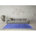 thumbnail image 3 of Ahgly Company Indoor Round Oriental Blue Industrial Area Rugs, 8' Round, 3 of 4