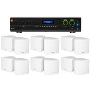 JBL 2-Channel Amplifier+(12) 3.5" White Cube Speakers for Restaurant/Bar/Cafe