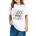 thumbnail image 1 of Fiudx Camiseta para Niños, Mezcla de Poliéster Suave, Cuello Redondo, Manga Corta, Cómoda, Uso Diario Informal, Estilo Niño/Niña, Lavado a Mano., 1 of 7