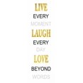 thumbnail image 2 of Grey, Jace 9x18 Gold Ornate Wood Framed with Double Matting Museum Art Print Titled - Live Laugh Love, 2 of 4