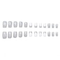 thumbnail image 4 of ONLYEOR Glitter French Tip Press On Nails, Sparkling Silver Design, Medium Square Fake Nails for Party & Daily Wear, 4 of 8
