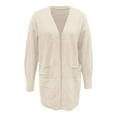 thumbnail image 4 of Sweaters for Women Trendy Knit Long Sleeve Cardigan Solid Color Fall Outerwear, 4 of 5
