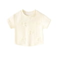 thumbnail image 7 of Zpanxa Kids Shirts for Girls Cute Crew Neck Blouse Short Sleeve Delicate Bow Ornament Detail 4-5 Years, 7 of 7