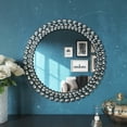 thumbnail image 4 of Silver Jeweled Round Wall Mirror for Wall Decor,24", 4 of 8
