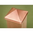 4x4 Post Point Cap Solid Copper (31/2" x 31/2") For Deck and Fence