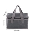 thumbnail image 3 of Bolsa isotérmica portátil para el almuerzo, bolsa térmica Oxford para alimentos con forro de papel de aluminio. Retiene el frío y el calor para comidas, bebidas y comestibles. Bolsa isotérmica, 3 of 6