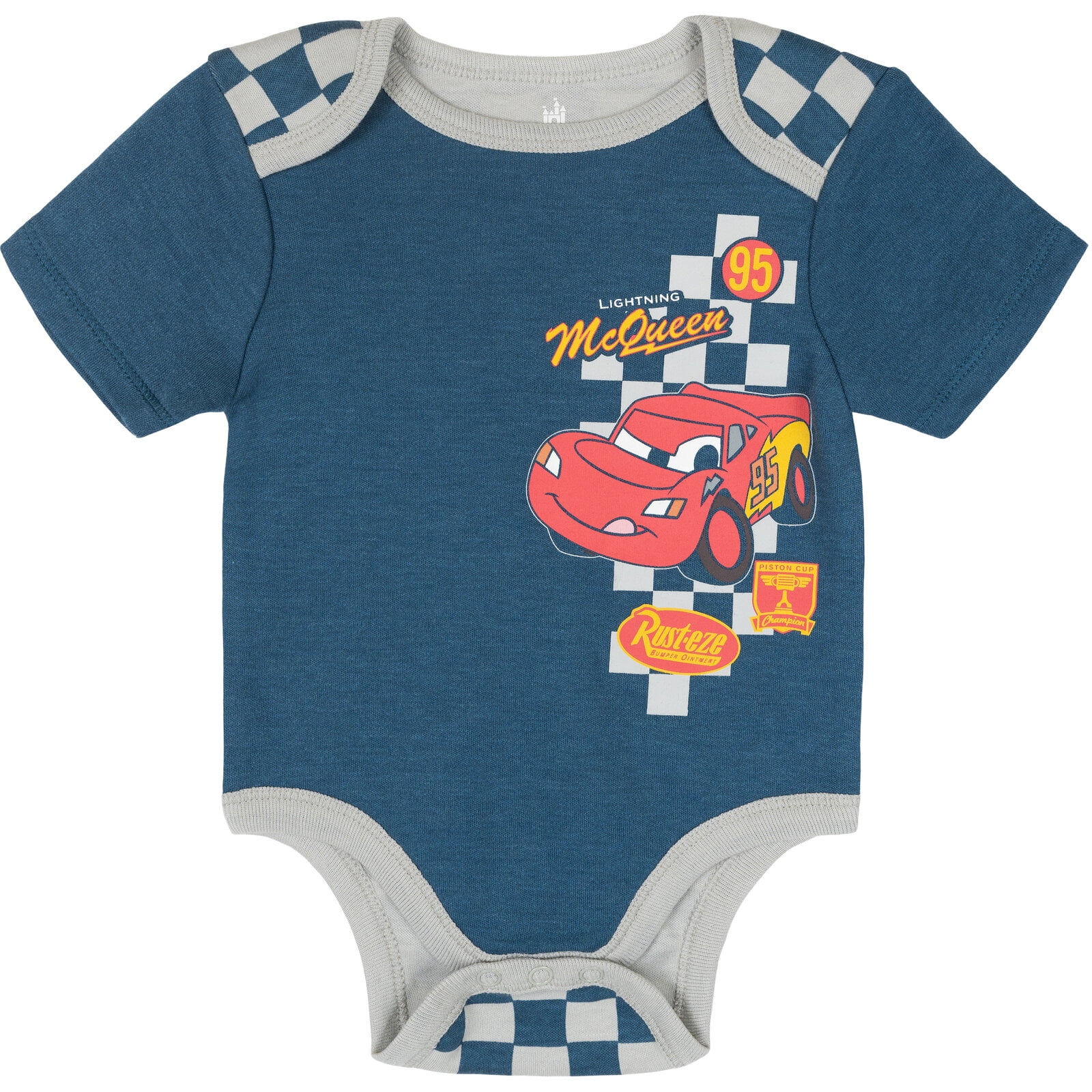 Disney Cars Baby Boys' 5-Pack One Piece Bodysuits McQueen Mater Multi