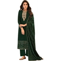 Party Wear Indian Designer Salwar Kameez Suits Pakistani Plazzo Pant Dress ( Green, XL - 44 )