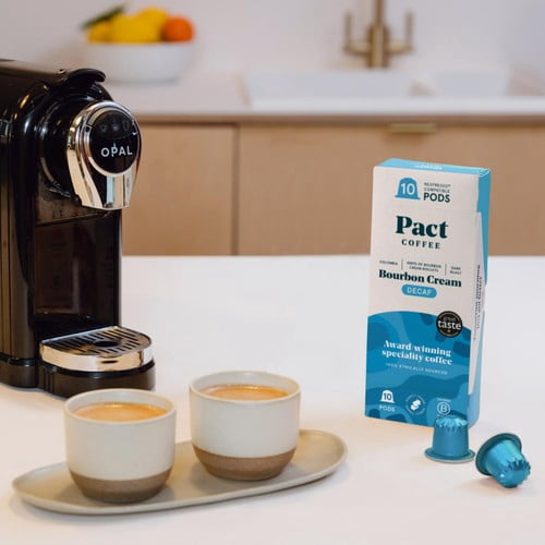 Pact Coffee Bourbon Cream Decaf Pods, 10 pods per pack, British Import (Pack of 3)