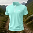 thumbnail image 2 of Stamzod Mens Quarter Zip Pullover Gym Shirts Summer Quick-Dry Short Sleeve Pullover Tops Casual Loose Fit Workout Shirt for Men Hot Pink L, 2 of 5