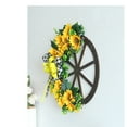 thumbnail image 4 of Sunflower Bow Garland Decoration Simulation Flower Wood Wheel Disc Door Hanging Decorative Wall Decoration, 4 of 9