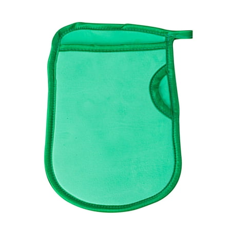 Exfoliating Shower Gloves - PVA Sponge for Deep Skin Cleansing Removes Dirt and Dead Skin Cells Pair of Portable Bath Mitts for Body Exfoliation Circulation Stimulation Green