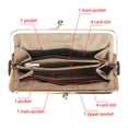 thumbnail image 5 of Royal Bagger RFID Blocking Genuine Leather Clutch Purse for Women, Elegant Evening Wallet with Kiss Lock, Phone Holder 2868, 5 of 7