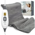 thumbnail image 1 of ® PureRelief® XL Heating Pad - 12" x 24" Electric Heating Pad for Back Pain & Cramps, 6 Heat Settings, Soft Machine Wash Fabric, Auto-Off & Moist Heat (Charcoal Gray), 1 of 8