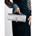thumbnail image 2 of REMANLAND Women's PVC Snake Print Tote Clutch, Silver, 2 of 6