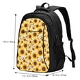 thumbnail image 5 of Daiia Brown Leaf Pattern Sunflower Pattern USB Charging Backpack for Men and Women, Anti-Theft Backpack,Travel Backpack,School Backpack,College Backpack,Laptop Backpack, 5 of 7