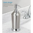 thumbnail image 3 of iDesign Stainless Steel Soap Dispenser Pump, 2.9" x 2.9" x 8.5”, Brushed & Chrome Split Finish, 3 of 5