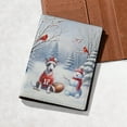 thumbnail image 5 of Hello Winter Bull Terrier Football Snowman Welcome Snowy Morning Travel Passport Wallet Bully Dog Lovers Gifts Idea PU Leather Passport Holder Cover - 01012, 5 of 5