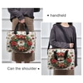 thumbnail image 6 of 16" Laptop Briefcase for Work Travel Laptop Shoulder Bag Carrying Handbag Laptop Case Christmas Wreath Pattern, 6 of 8
