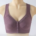 thumbnail image 4 of HVOBTTY Comfort Push Up Bras for Women, Womens Bras No Underwire, Woman Color Thin and Steel Hoop Gathered Breathable Underwear For Daily Bras Purple, 46, 4 of 4