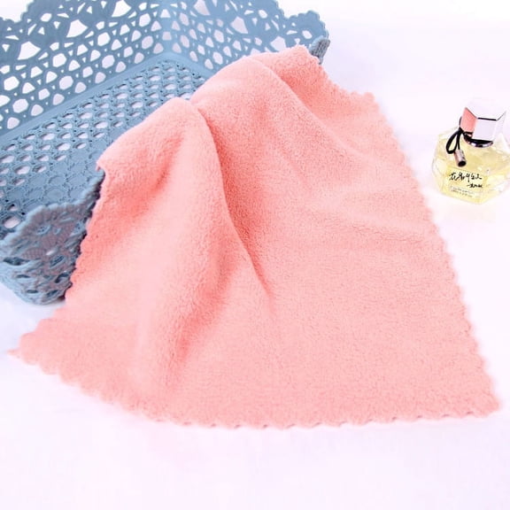 Nvzi-a 1pcs Coral fleece small towel , Multipurpose Use as Bath Fitness, Bathroom, Shower, Sports, Towel，Handle various situations effortlessly.9.84x9.84inch (Light pink)