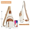 thumbnail image 5 of SUOSDEY Sling Bag for Women Anti Theft Crossbody Bag Leather Chest Bag For Travel, 5 of 7