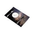 thumbnail image 4 of MKHERT Forest Tree in Galaxy Stary Night Sky Placemats Table Mats for Dining Room Kitchen Table Decoration 12x18 inch,Set of 6, 4 of 4