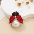 thumbnail image 5 of Versatile Crystal Studded Ladybugs Pin Handmade Enamel Badge Perfect For Dresses Coats And Special Occasion Attire, 5 of 17