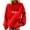 Red, variant on IROINNID Women's Long Sleeve Hoodie Mid-Length Letter Print Comfy Pullover Sweatshirts with Pocket, Red