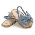 thumbnail image 2 of Baby Girls Bow Knot Sandals, Casual Soft Sole Princess Flat Non-Slip Patchwork Shoes, 2 of 8