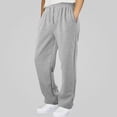 thumbnail image 3 of DJDLJWCJ Boys Fleece Sweatpants 14-16 Winter Warm Straight Leg Casual Pants Elastic Waist Side Pocket Athletic Pants Gray Size 6, 3 of 7
