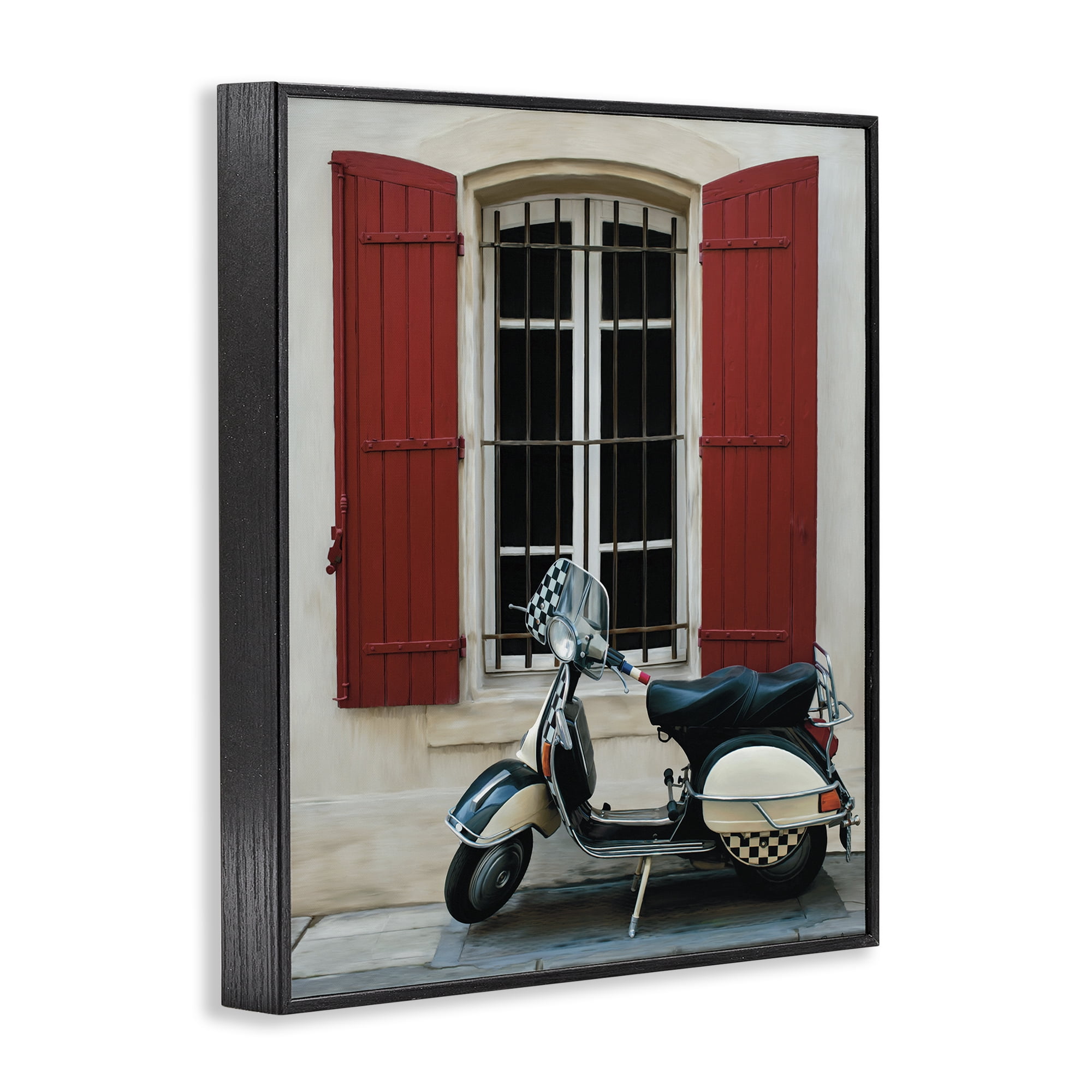 Stupell Industries Two Wheel Dream Black Framed Giclee Art, design by Renel Peters
