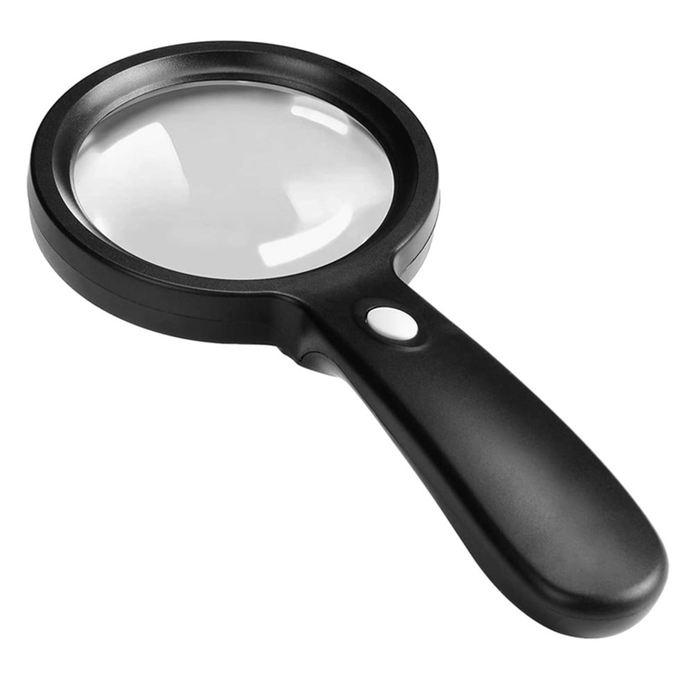 Lighted Magnifying Glass 10x Handheld Reading Magnifier Glass With 12 ...