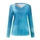 thumbnail image 4 of Camisas de manga larga para mujer, cuello en V, ajuste holgado, túnica de otoño, tops de otoño para mujer Pompotops  FGAJ8374, 4 of 5